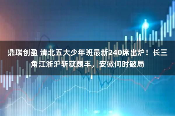 鼎瑞创盈 清北五大少年班最新240席出炉！长三角江浙沪斩获颇丰，安徽何时破局