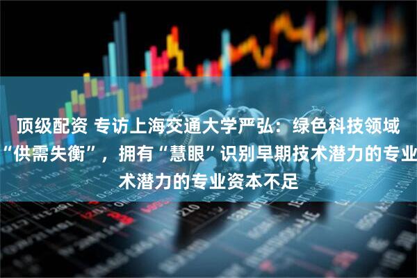 顶级配资 专访上海交通大学严弘：绿色科技领域投资存在“供需失衡”，拥有“慧眼”识别早期技术潜力的专业资本不足